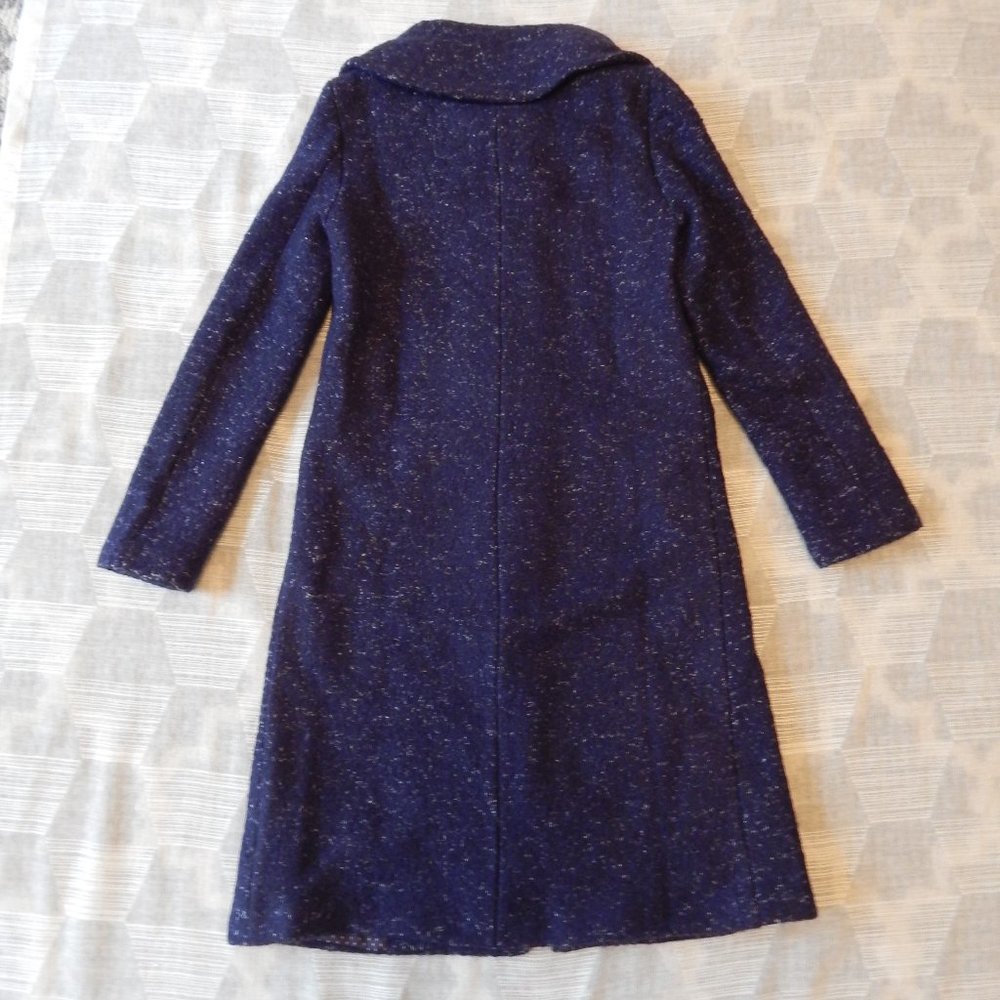 Emily and Fin Vivian Car Coat Boucle Navy XS NWT - Picture 9 of 13